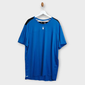 Spyder Shirt Men 2XL Blue Active Proweb Base Layer Outdoors Performance Pullover